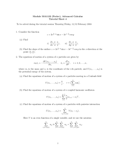 Module MA1132 (Frolov), Advanced Calculus Tutorial Sheet 4