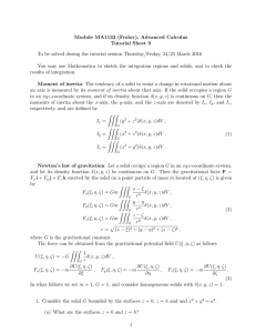 Module MA1132 (Frolov), Advanced Calculus Tutorial Sheet 9
