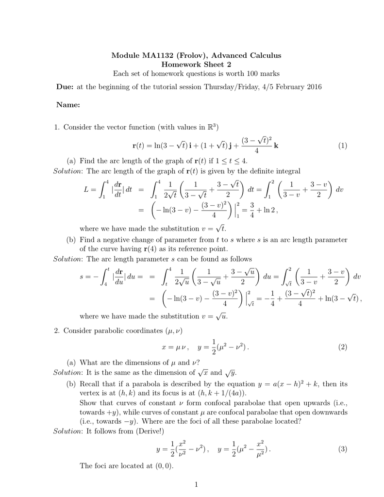 calculus homework pdf