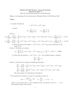 Module MA1132 (Frolov), Advanced Calculus Homework Sheet 4