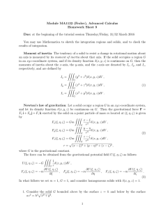 Module MA1132 (Frolov), Advanced Calculus Homework Sheet 9