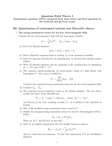 Quantum Field Theory I