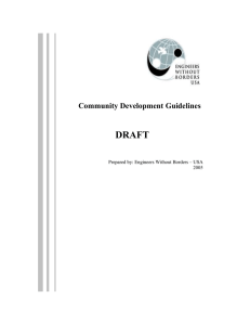 DRAFT  Community Development Guidelines Prepared by: Engineers Without Borders – USA