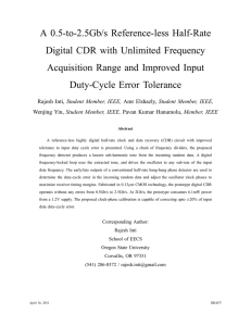 A 0.5-to-2.5Gb/s Reference-less Half-Rate Digital CDR with Unlimited Frequency