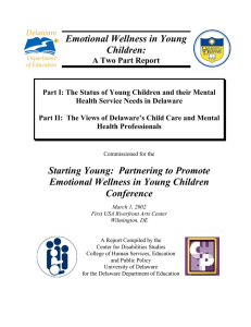 Emotional Wellness in Young Children: A Two Part Report