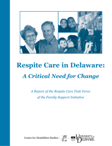 Respite Care in Delaware: A Critical Need for Change