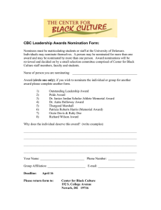 CBC Leadership Awards Nomination Form: