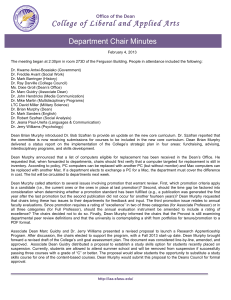 College of Liberal and Applied Arts Department Chair Minutes