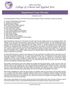 College of Liberal and Applied Arts Department Chair Minutes