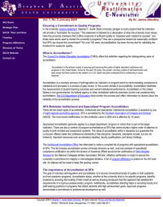 Vol. 1, No. 2 January 2008 By Dr. James Standley