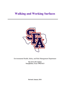 Walking and Working Surfaces Environmental Health, Safety, and Risk Management Department