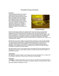 Peroxide-Forming Chemicals Overview