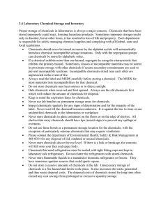 3.4 Laboratory Chemical Storage and Inventory