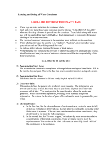 6.3.2 Labeling and Dating of Waste Containers  