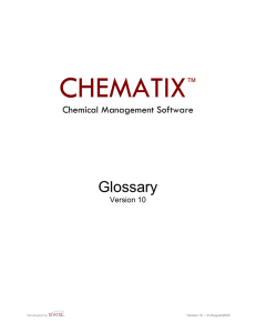 CHEMATIX  Glossary ™