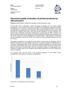 Perceived quality evaluation of printed products by 200 end-users