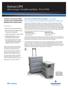 Avtron LPH Ultra-Compact, Portable Load Bank - 25 to 75 KW