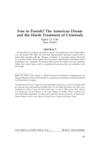 Free to Punish? The American Dream Rafael Di Tella Juan Dubra