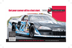 Get your career off to a fast start.  www.wssu.edu/motorsports