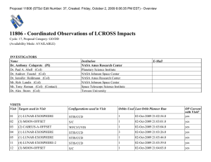 11806 - Coordinated Observations of LCROSS Impacts