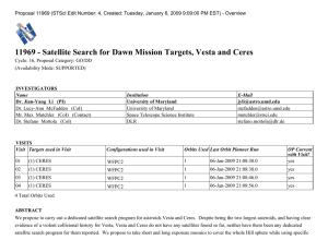 11969 - Satellite Search for Dawn Mission Targets, Vesta and...