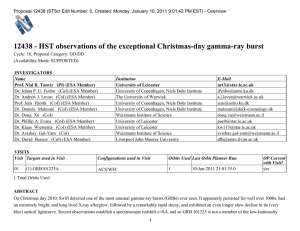 12438 - HST observations of the exceptional Christmas-day gamma-ray burst