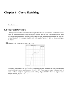 Chapter 6   Curve Sketching 6.1 The First Derivative