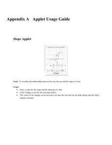 Appendix A   Applet Usage Guide Slope Applet