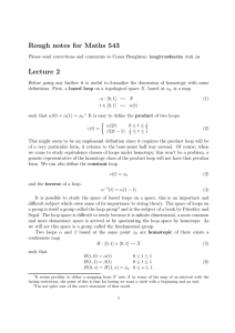 Rough notes for Maths 543 Lecture 2