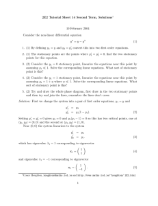 2E2 Tutorial Sheet 14 Second Term, Solutions 10 February 2004