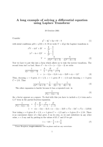 A long example of solving a differential equation using Laplace Transform