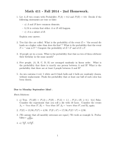 Math 411 - Fall 2014 - 2nd Homework.