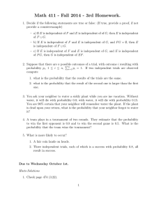 Math 411 - Fall 2014 - 3rd Homework.