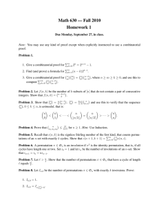 Math 630 — Fall 2010 Homework 1
