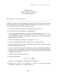 Problem Set 3 Math 415 Honors, Fall 2014