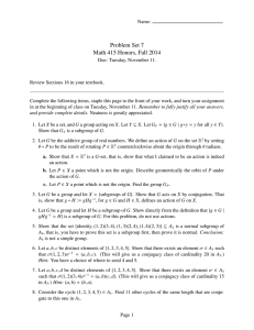 Problem Set 7 Math 415 Honors, Fall 2014
