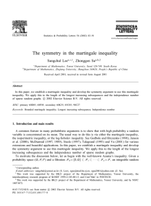 The symmetry in the martingale inequality Sungchul Lee , Zhonggen Su