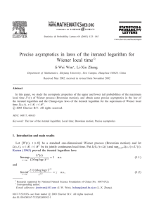 Precise asymptotics in laws of the iteratedlogarithm for Wiener local time