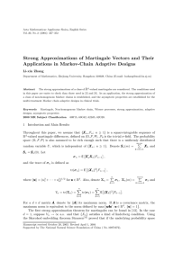 Strong Approximations of Martingale Vectors and Their Li-xin Zhang