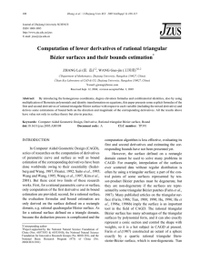 Computation of lower derivatives of rational triangular