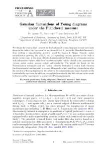 Gaussian ﬂuctuations of Young diagrams under the Plancherel measure * B
