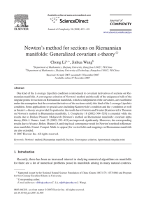 Newton’s method for sections on Riemannian manifolds: Generalized covariant -theory