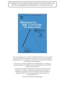 This article appeared in a journal published by Elsevier. The... copy is furnished to the author for internal non-commercial research