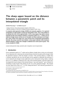 The sharp upper bound on the distance interpolated triangle