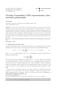 β acteristic polynomials SU ZhongGen