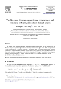 The Bregman distance, approximate compactness and Chong Li Song