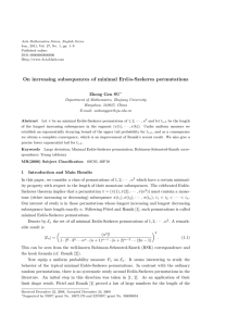 Acta Mathematica Sinica, English Series Published online: DOI: 00000000000000