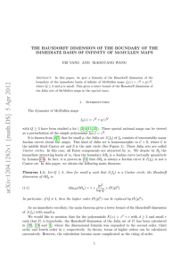THE HAUSDORFF DIMENSION OF THE BOUNDARY OF THE