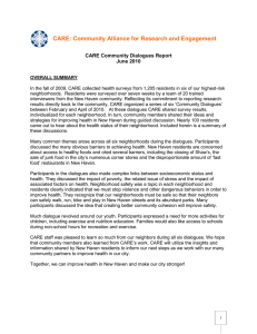CARE: Community Alliance for Research and Engagement  CARE Community Dialogues Report