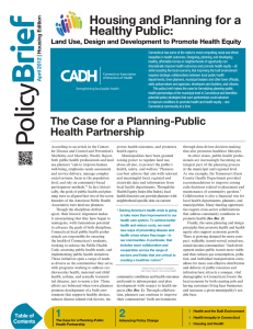 Housing and Planning for a Healthy Public: